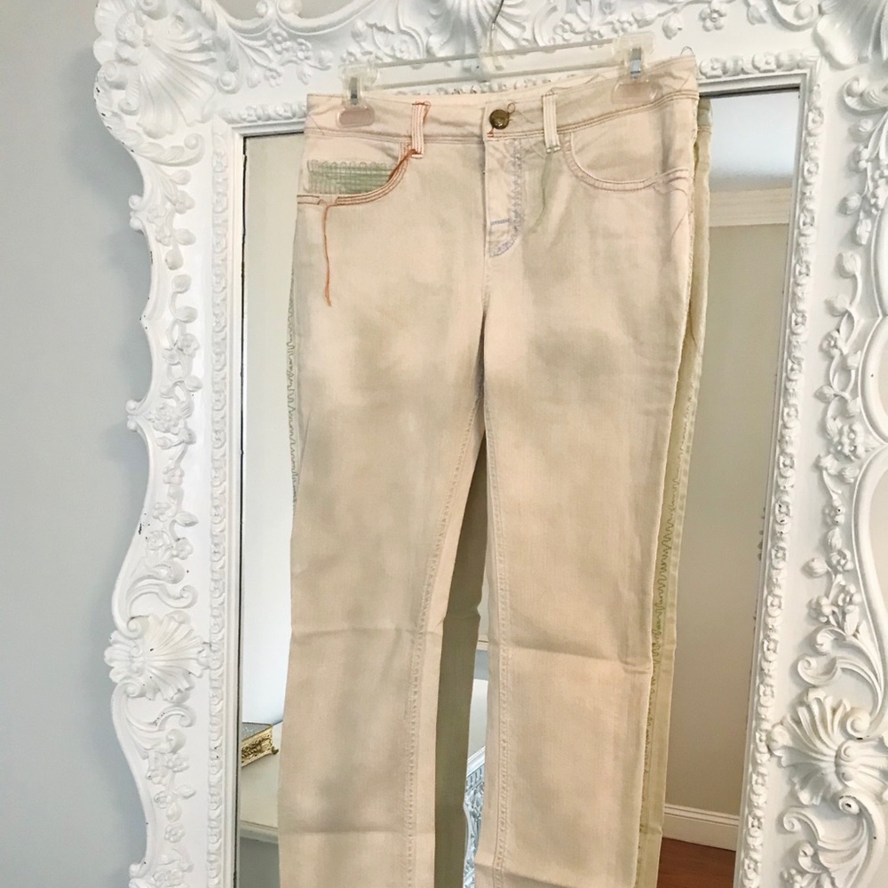 CHANEL Embroidery Logo Jeans